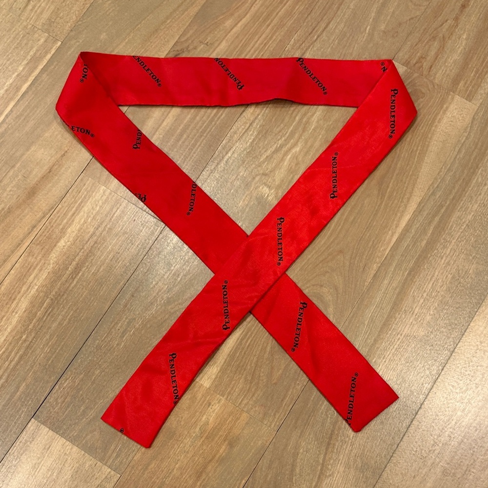 Pendleton Red Narrow Logo Scarf - image 1